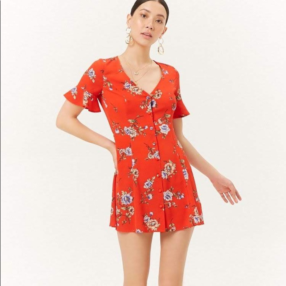 NWOT Red floral dress